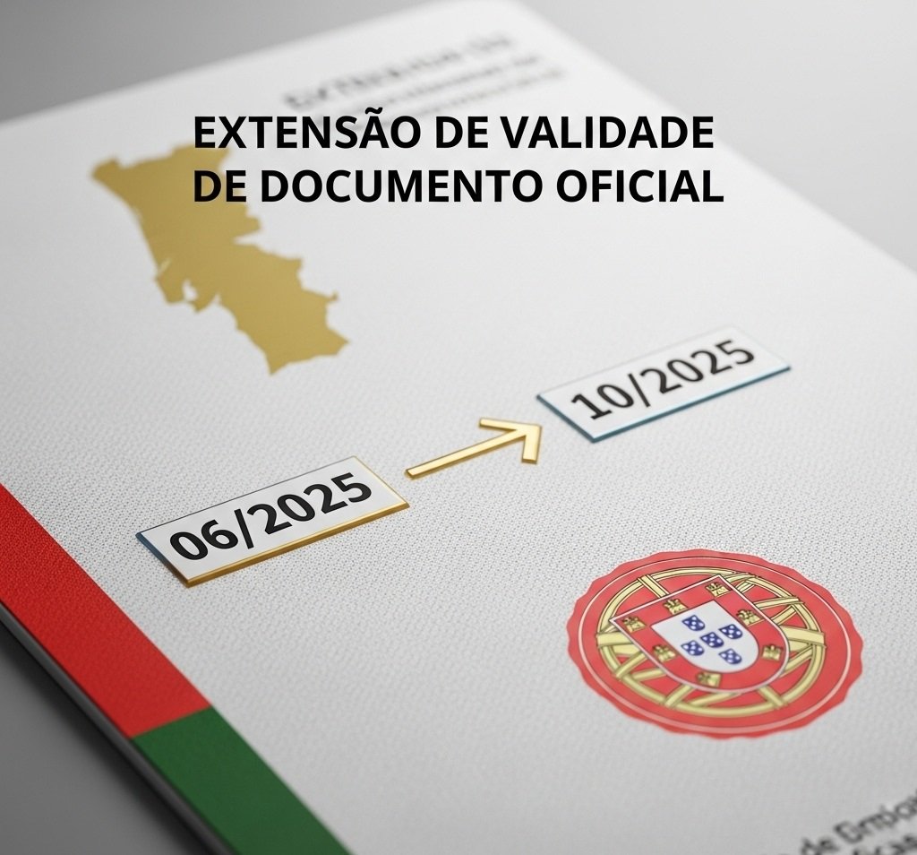 Official Portuguese residence permit extension document